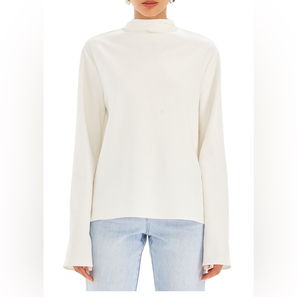 NWT SER.O.YA Cream High-Neck Sweatshirt - Picture 1 of 4